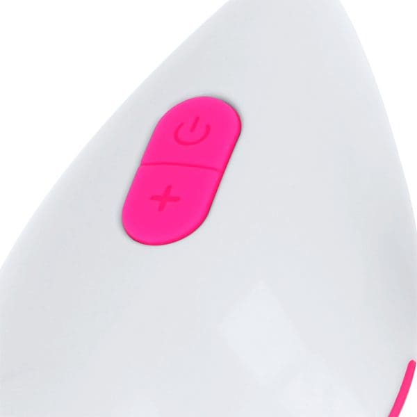 OHMAMA - TEXTURED VIBRATING EGG 10 MODES PINK AND WHITE 4